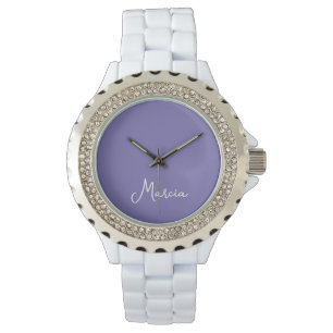 Relógio Lavanda Simplesmente Elegante Personalizada