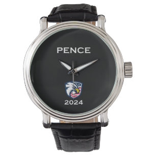 Relógio Legal Patriótico Mike Pence 2024 Eleição Águia Esc