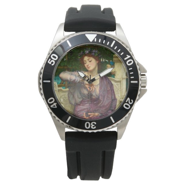 Relógio Lesbia e seu Sparrow (por Edward John Poynter) (Frente)