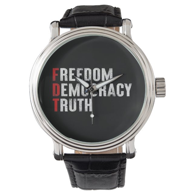 Relógio Liberdade Democracia Verdade (Frente)