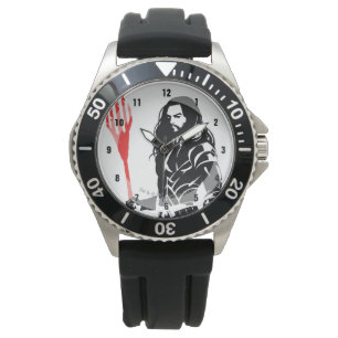 Relógio Liga da Justiça   Aquaman Pose Noir Pop Art