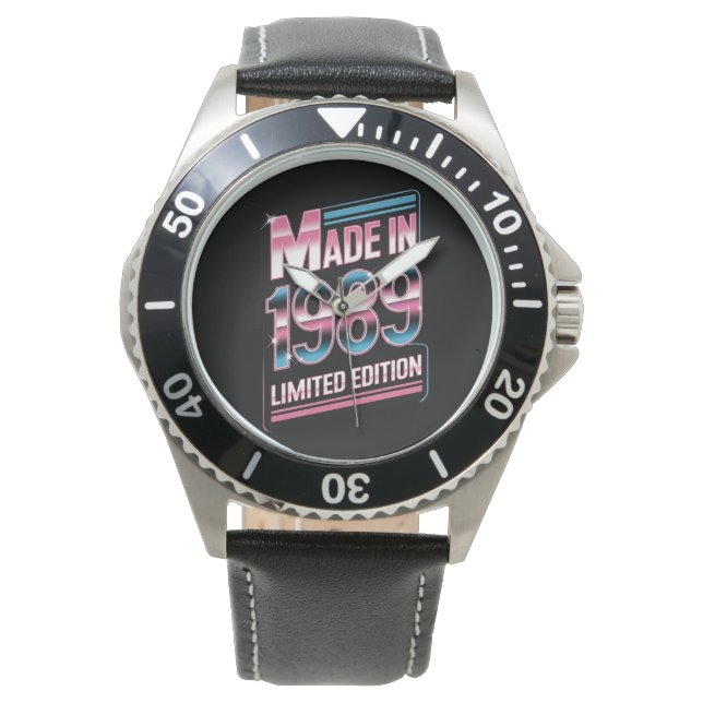 Relógio Limited Edition Retro 1989 Mens Watch (Frente)