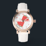 Relógio Limpeza de Melancia Doce com Texto Personalizado<br><div class="desc">Watts de melancia desagradável - Doce - Adicione seu texto / nome / mais - Escolha seu fundo e número de cores / fonte / tamanho - Design por MIGNED</div>
