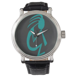 Relógio Linda pintura Teal Kokopelli