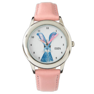 Relógio Lindas Meninas Coelho Coelhinho Rosa Floral Animal