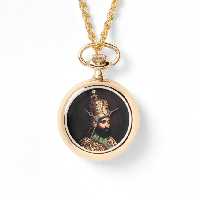 Relógio Lion of Judah Haile Selassie Rastafari Gold Watch  (Frente)