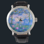 Relógio Lírios Claude Monet Restaurados<br><div class="desc">Lírios Claude Monet Restaurados</div>