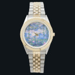 Relógio Lírios de água de Monet<br><div class="desc">Por favor,  visite minha loja para obter design mais interessante e mais opções de cores. => zazzle.com/iwheels*</div>