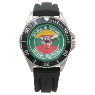 Relógio Lituânia Round Emblem