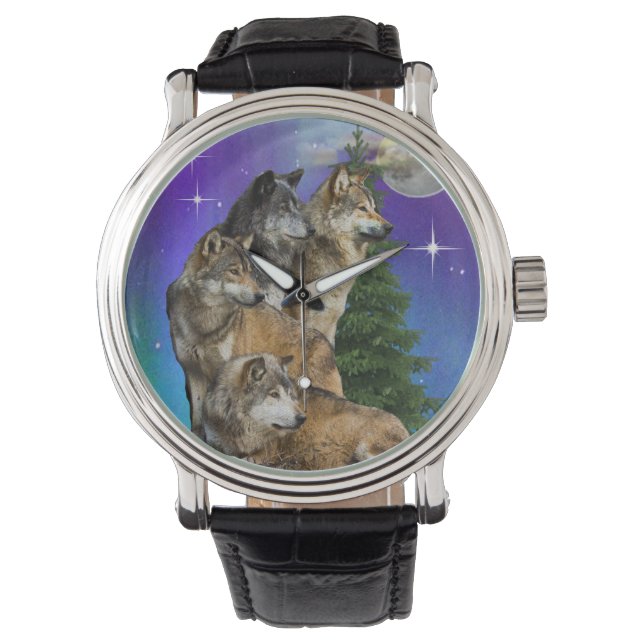 Relógio Lobo e Lua (Frente)