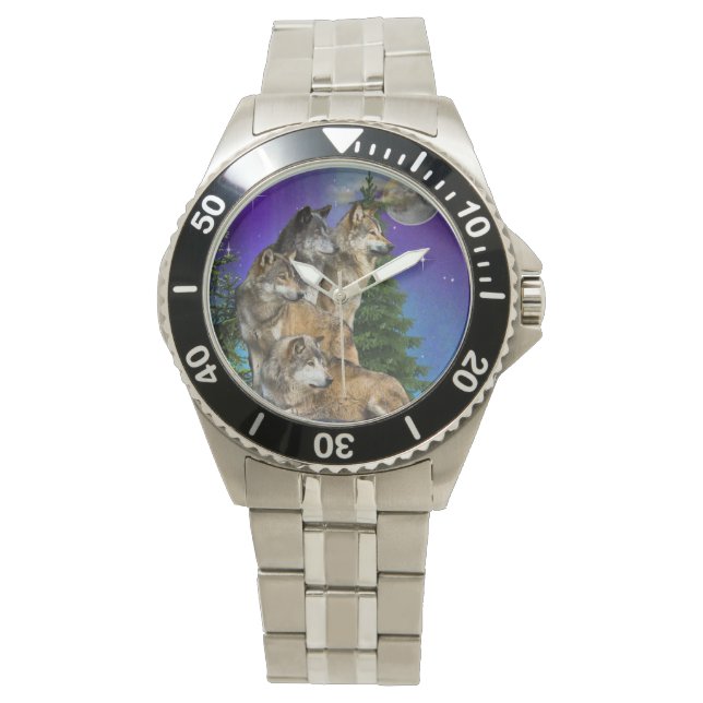 Relógio Lobo e Lua (Frente)