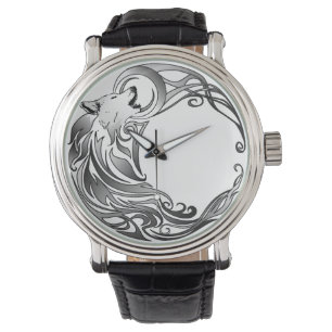 Relógio Lobo tribal - protegido