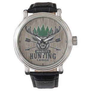 Relógio Lodge personalizado de caça a Arcos de Deer Elk