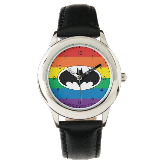 Relógio Logotipo do Batman Rainbow (Frente)