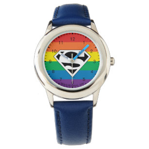 Relógio Logotipo do Super-Homem Rainbow