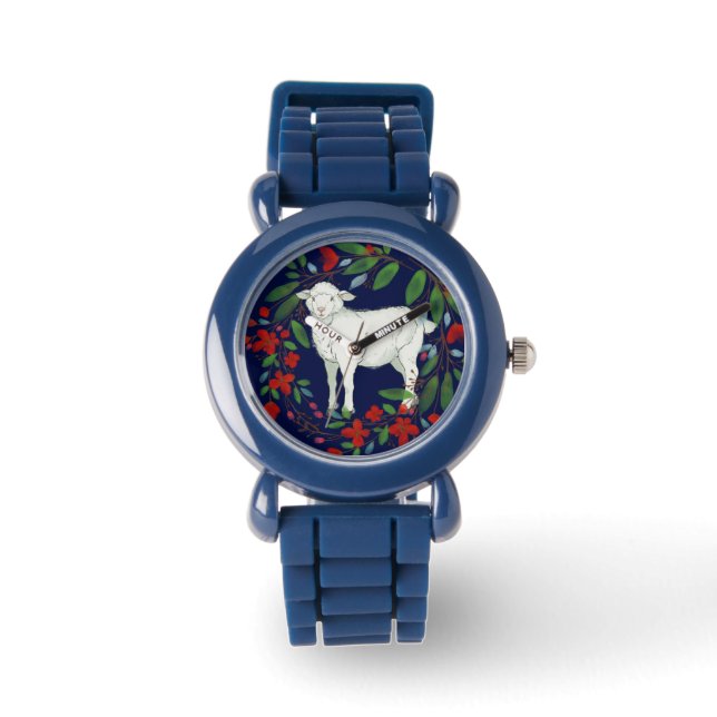 Relógio Love One Another | Lamb & Floral Kids Watch (Frente)
