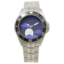 Lua cheia com nuvens