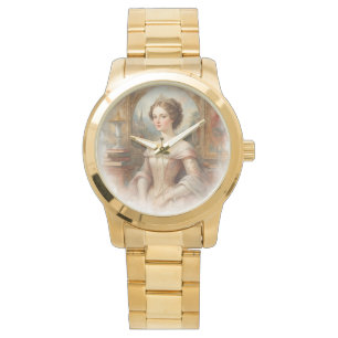 Relógio Luxo,Clássico,Princesa Bonita,Estilo Europeu