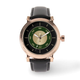 Relógio Luxo Yin Yang Dourado
