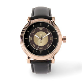 Relógio Luxo Yin Yang Dourado