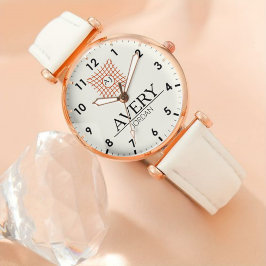 Relógio Luxury Elegant Monogram with couple names Initials