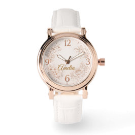 Relógio Luxury Personalized Birth Flower Watch Gift