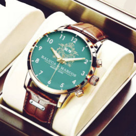 Relógio Luxury Personalized Engraved Wedding Anniversary