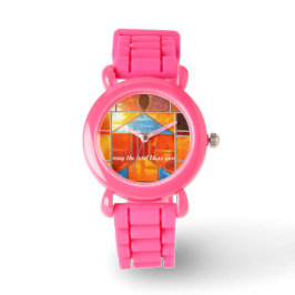 Relógio Luz mágica que sai das janelas da Igreja