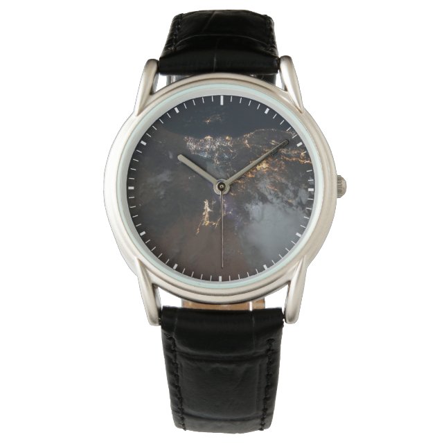 Relógio Luzes Da Cidade De Jazan E Seus Subúrbios (Frente)