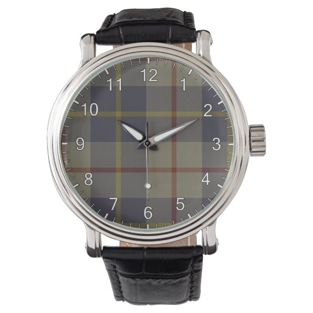 Relógio MacRae Clan Tartan (Frente)