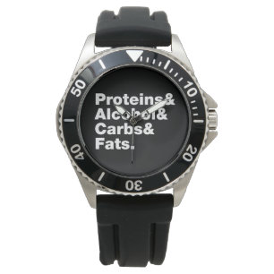 Relógio Macronutrientes. Proteínas, Álcool, Carbos E Gordu