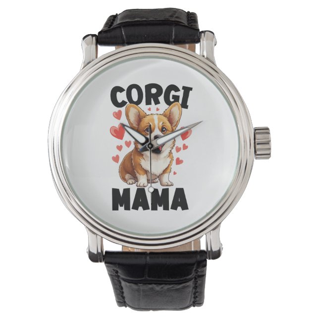 Relógio Mãe Corgi - Mãe Corgi Fofa (Frente)