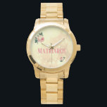 Relógio Mãe da Matriarca dos Rosas bonito<br><div class="desc">Bonito Matriarch e vintage Rosa Watch.</div>