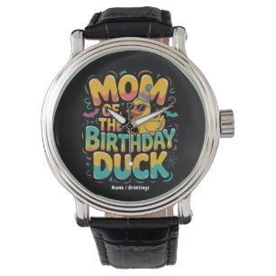 Relógio Mãe Do Pato De Aniversário Pato De Borracha Menina