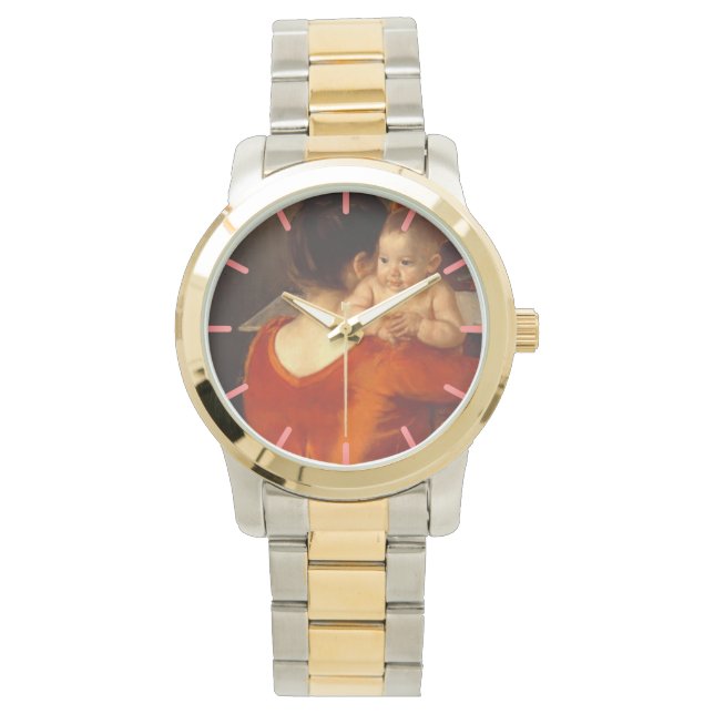 Relógio Mãe em Vermelho com Filho (Frente)