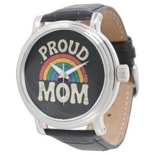 Relógio Mãe Orgulhosa LGBTQ Orgulho Gay Dia das Mães Arco-