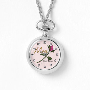 Relógio Mãe Rosa Rosebud personalizada