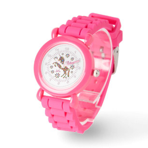 Relógio Magnética Unicorn Glitter Girly Cute Pink Persona