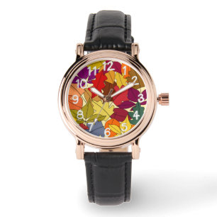 Relógio Mais Folhas de outono