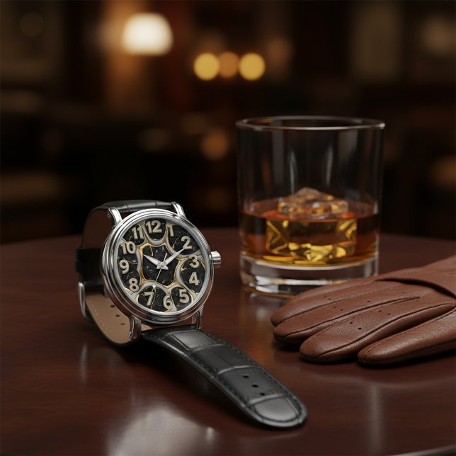 Relógio Majestic 3D Sculpted Silver Wolf Wildlife  (Criador carregado)