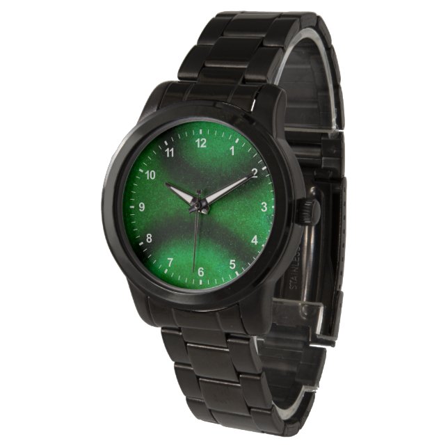 Relógio Malacite Circular Verde (Angular)