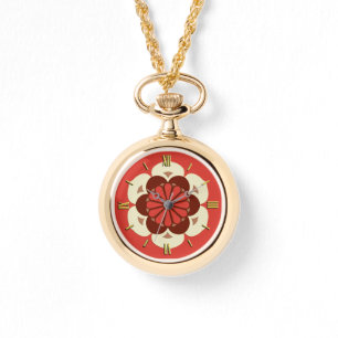 Relógio Mandala da flor de Lotus, tanjerina