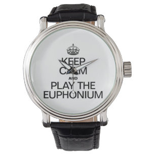 RELÓGIO MANTENHA A CALMA E JOGUE O EUPHONIUM