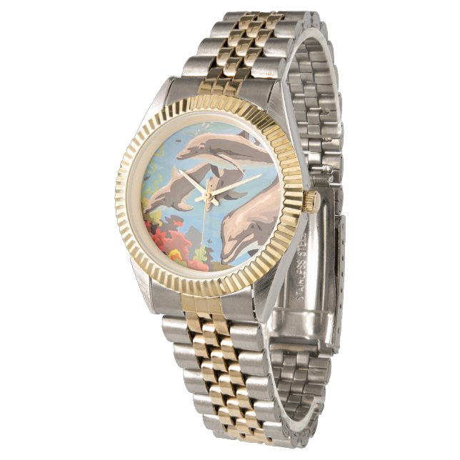 Relógio Mão Pintada Por Número | Golfinhos Reproduzíveis | (Angular)