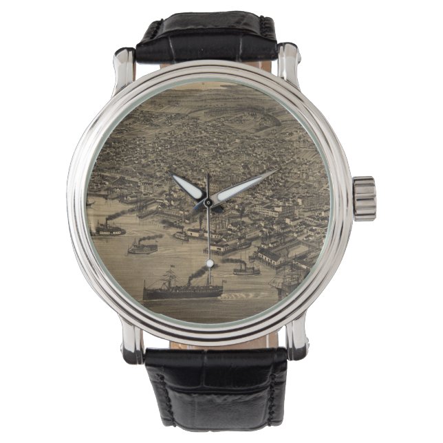 Relógio Mapa de Seattle (1884) (Frente)