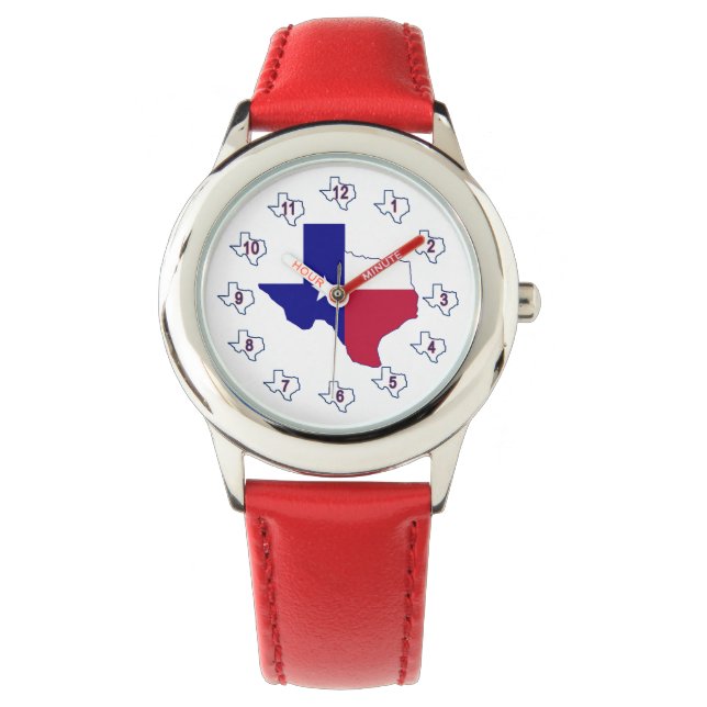 Relógio Mapa de Sinalizador do Texas (Frente)