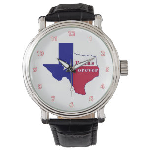Relógio Mapa de Sinalizador do Texas Forever