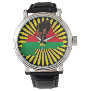 Relógio Mapa do Burkina Faso, Bandeira e Resistência à Rev