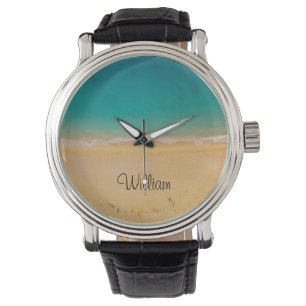 Relógio Mar personalizado elegante da praia