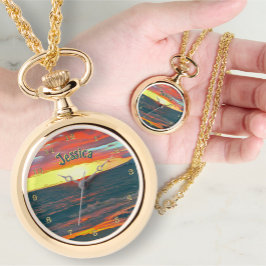 Relógio Maravilhoso Dia 1490 do Necklace Watch